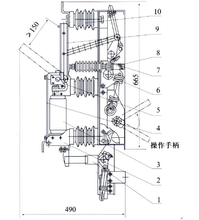 真空負(fù)荷開(kāi)關(guān)外形尺寸