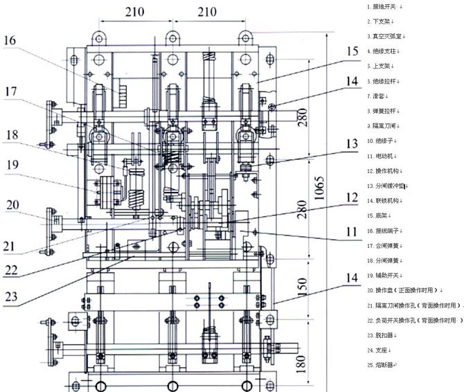 真空負(fù)荷開(kāi)關(guān)外形尺寸