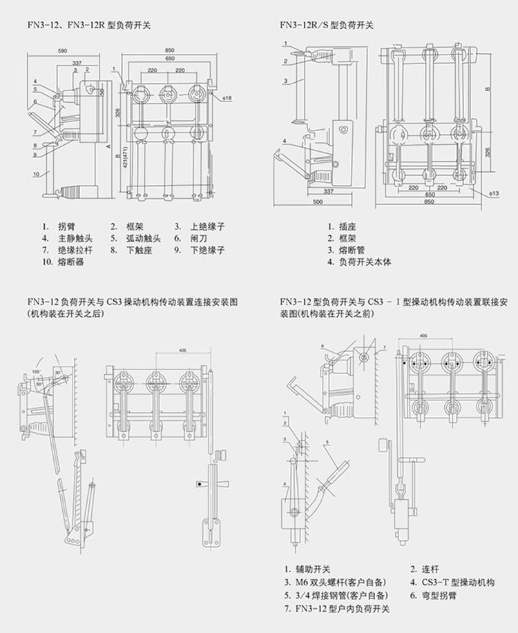 六氟化硫負(fù)荷開(kāi)關(guān)產(chǎn)品結(jié)構(gòu)